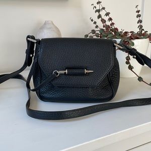 Mackage Black Leather Novaki Crossbody Bag